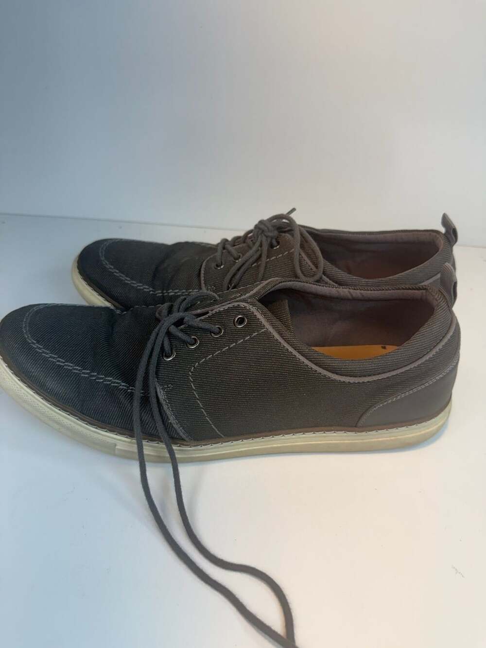 Rye Casual Shoes Gray Fabric Lace Up Oxfords